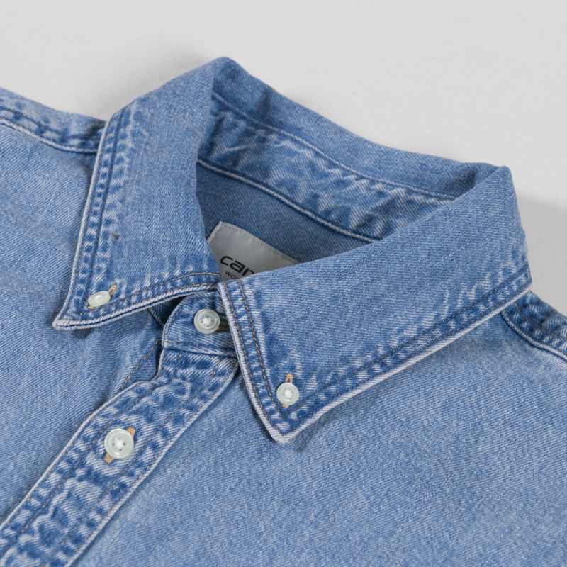 Carhartt WIP Lucas Shirt Blue Bleached-2