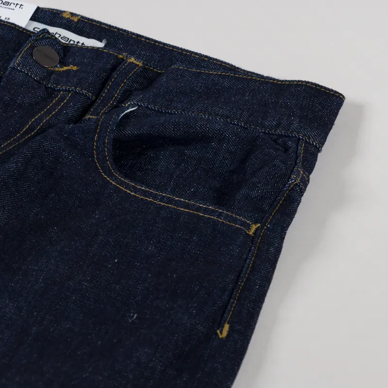 Carhartt WIP Womens Brandon Pant Blue Rinsed Camano Denim-7