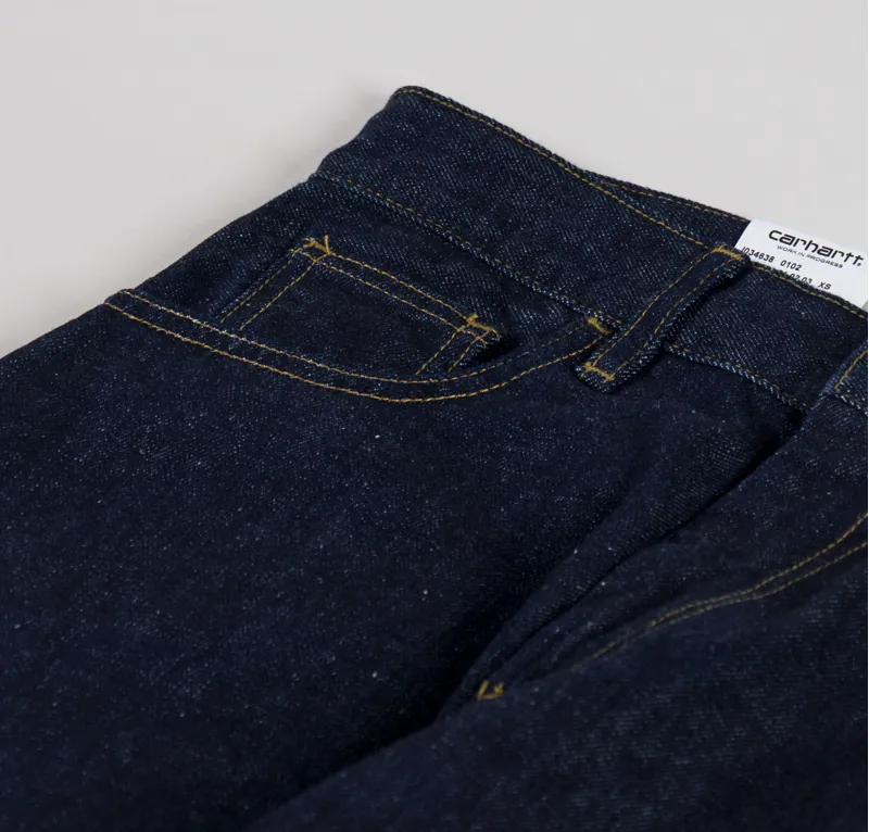Carhartt WIP Womens Brandon Pant Blue Rinsed Camano Denim-8