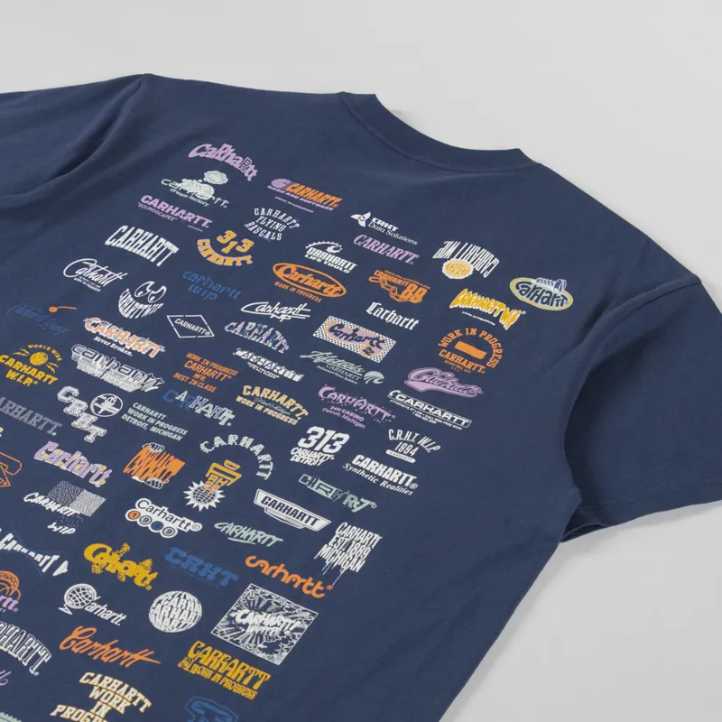 Carhartt WIP Logo T Shirt Dusky Blue-2
