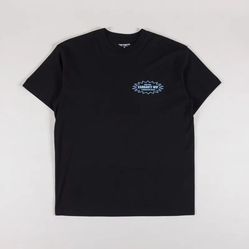 Carhartt WIP Catalogue T Shirt Black Bluebird-1