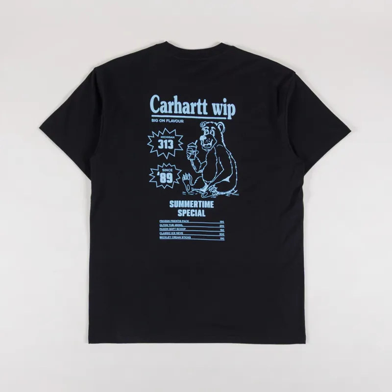 Carhartt WIP Catalogue T Shirt Black Bluebird