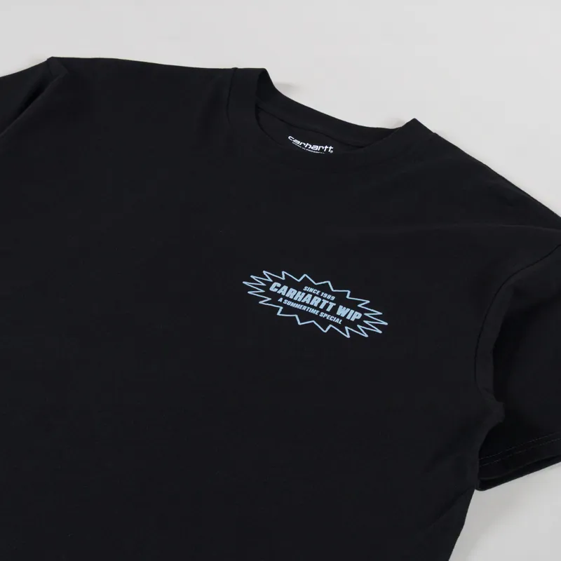Carhartt WIP Catalogue T Shirt Black Bluebird-3