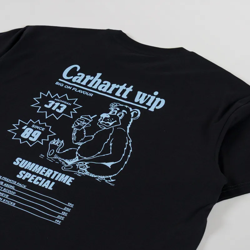 Carhartt WIP Catalogue T Shirt Black Bluebird-2
