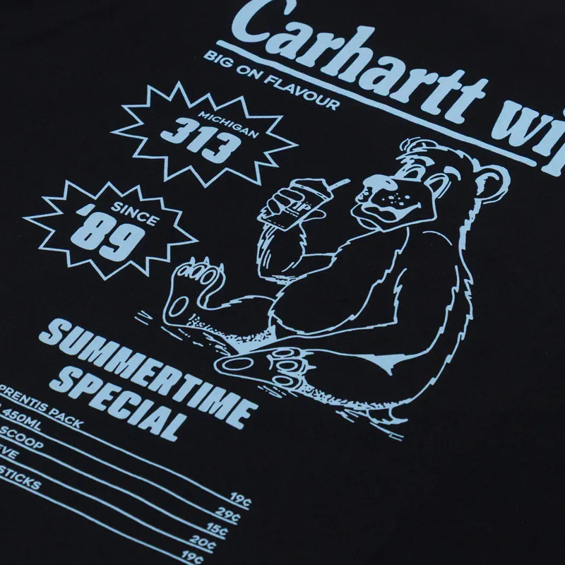 Carhartt WIP Catalogue T Shirt Black Bluebird-4