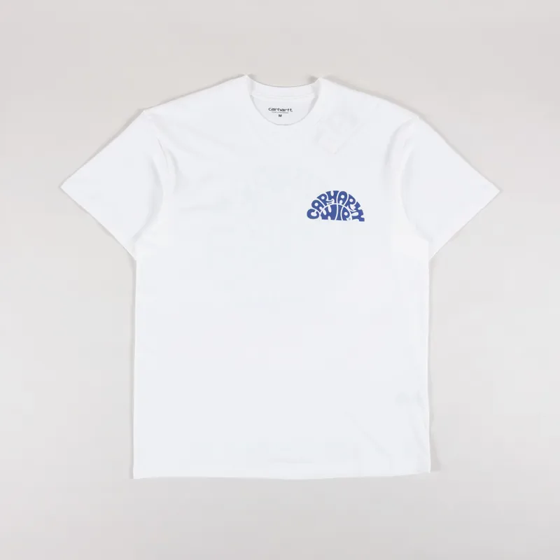 Carhartt WIP Jazzy T Shirt White Blue Iris-1