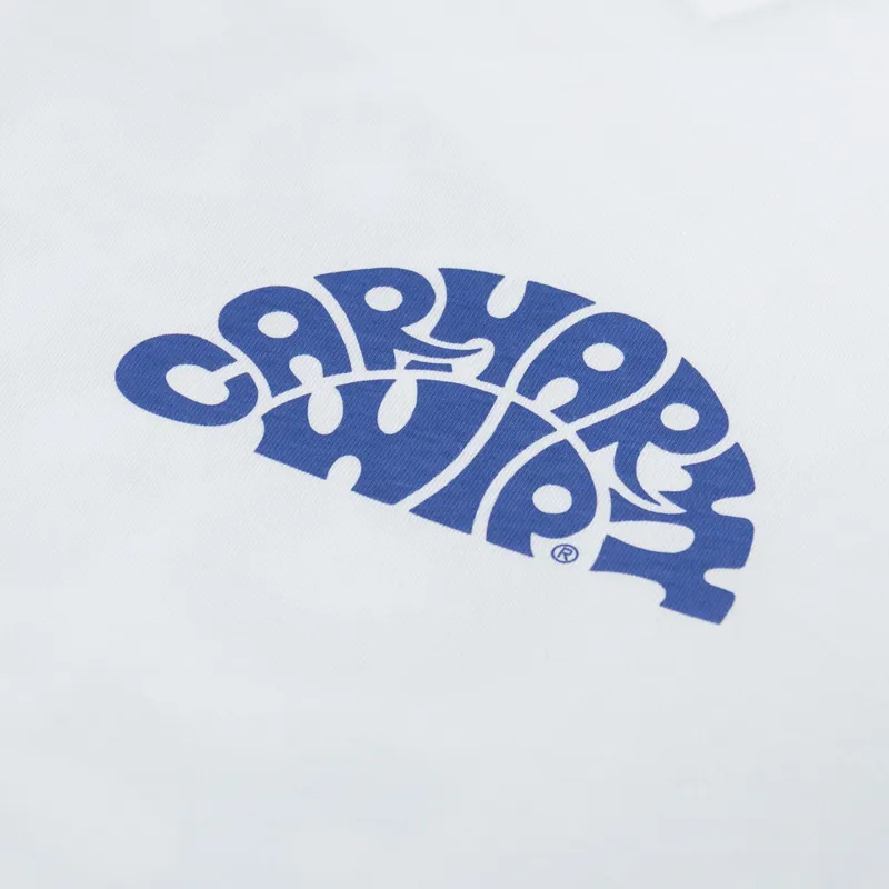 Carhartt WIP Jazzy T Shirt White Blue Iris-5