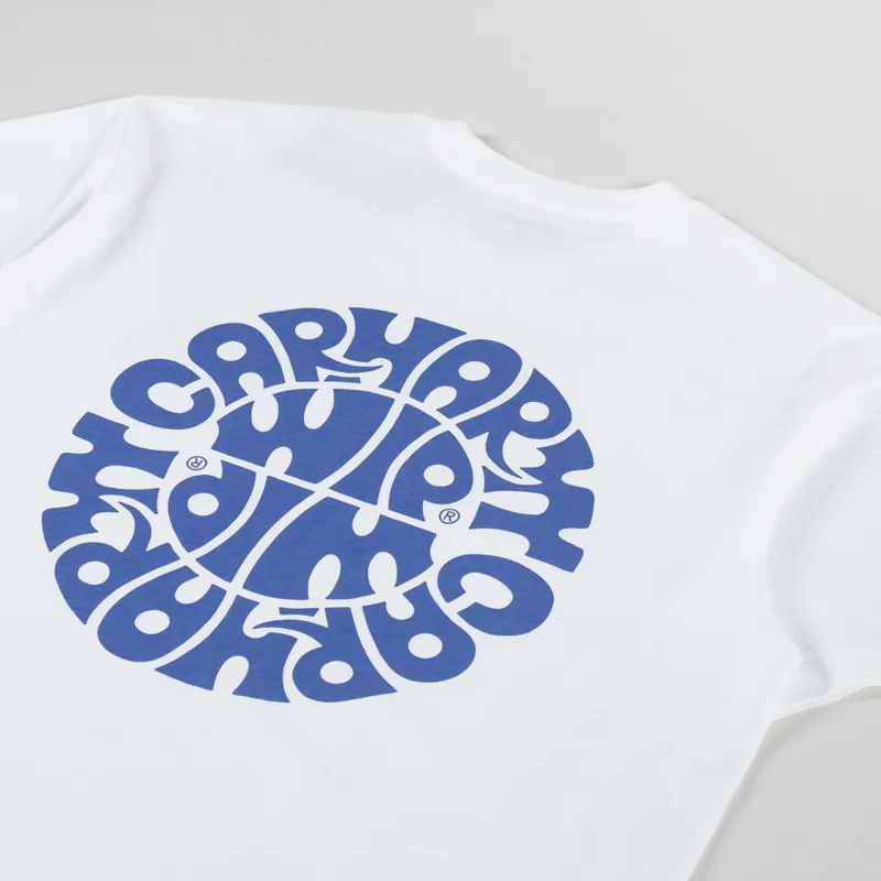 Carhartt WIP Jazzy T Shirt White Blue Iris-2