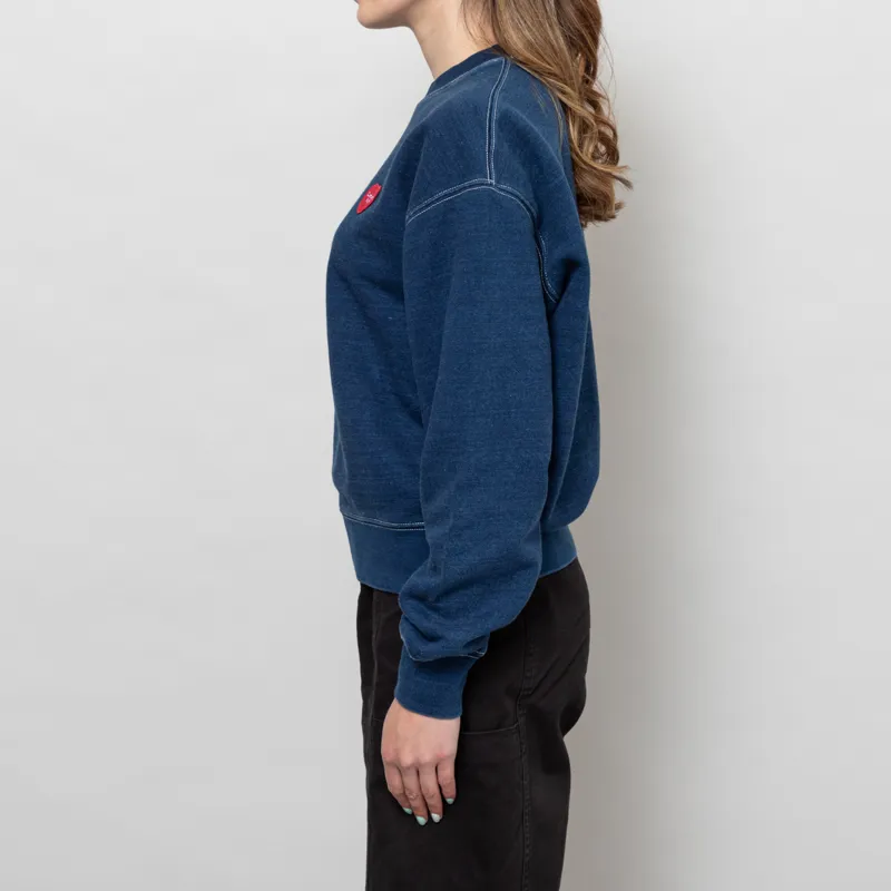 Carhartt WIP Womens Ingo Sweatshirt Dark Blue-2
