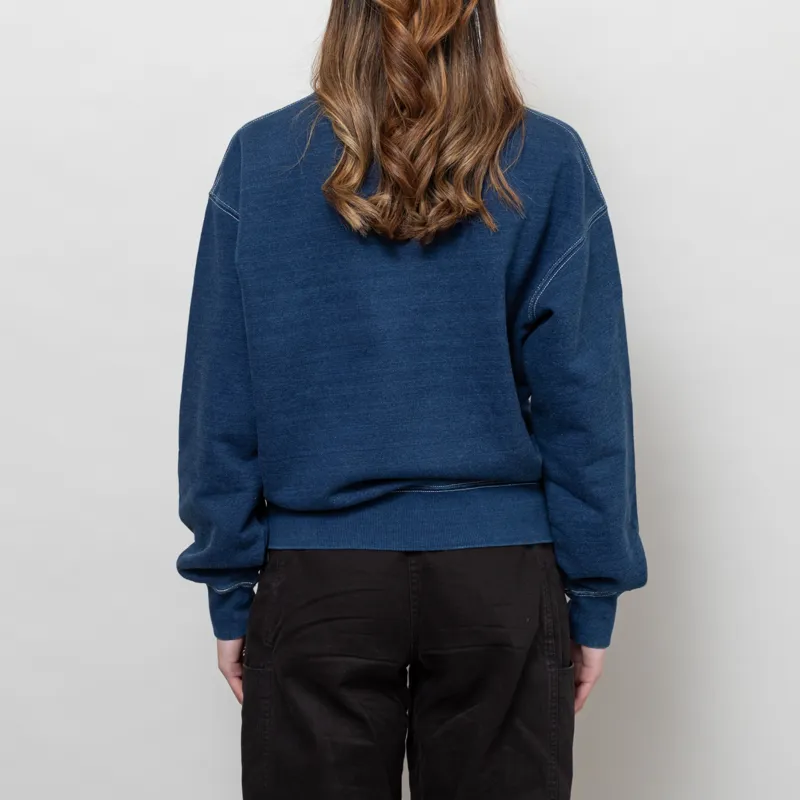 Carhartt WIP Womens Ingo Sweatshirt Dark Blue-3