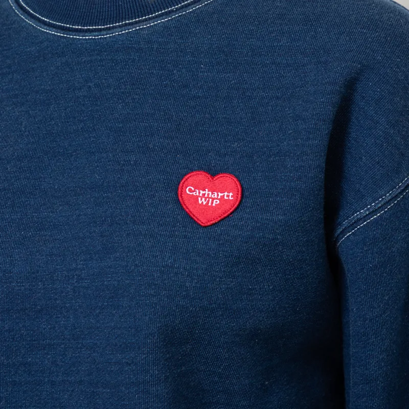 Carhartt WIP Womens Ingo Sweatshirt Dark Blue-6