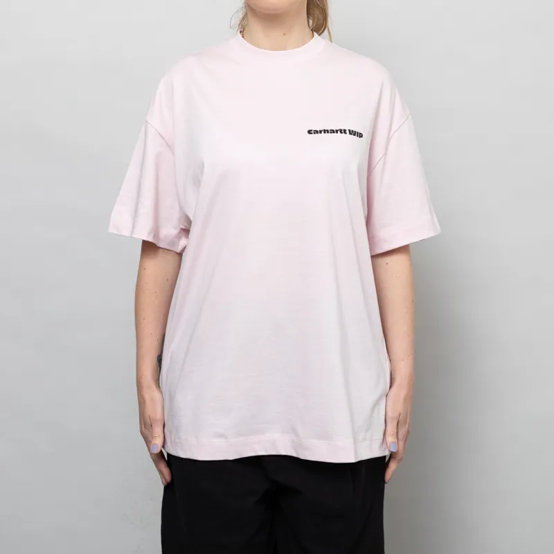 Carhartt WIP Womens Day Off T Shirt Air Pink Black-2