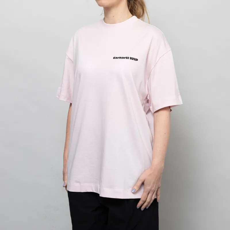 Carhartt WIP Womens Day Off T Shirt Air Pink Black-3