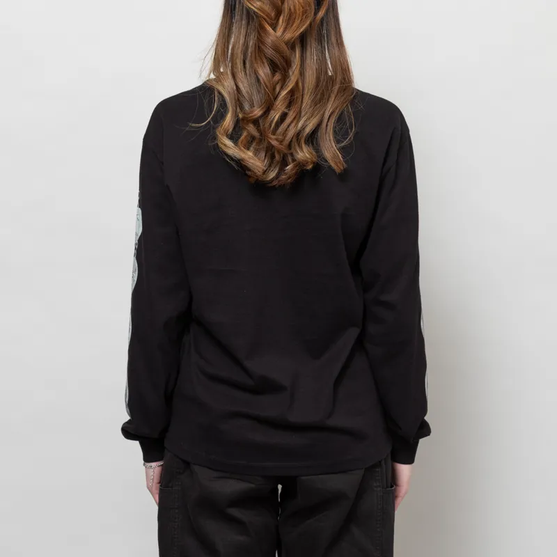Carhartt WIP Womens Long Sleeve Hartt Chain T Shirt Black-3