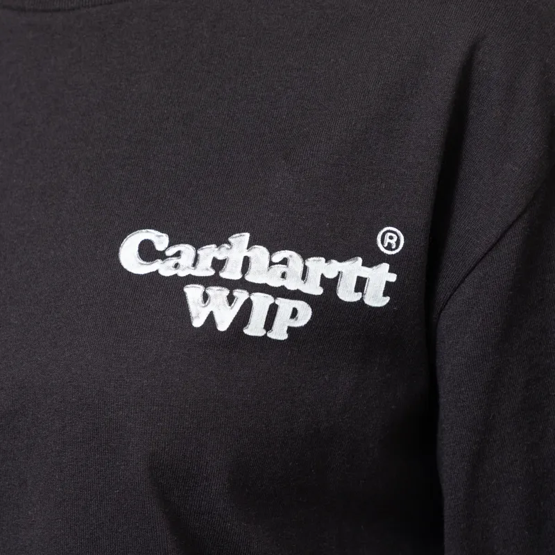 Carhartt WIP Womens Long Sleeve Hartt Chain T Shirt Black-5