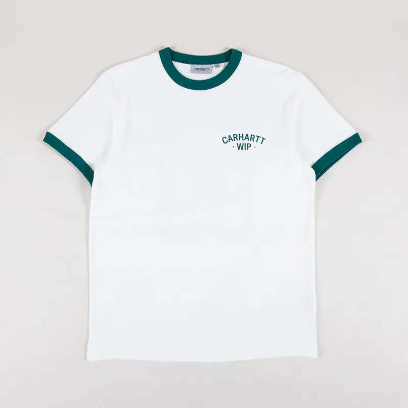 Carhartt WIP 89 Ringer T Shirt White Rainforest-1