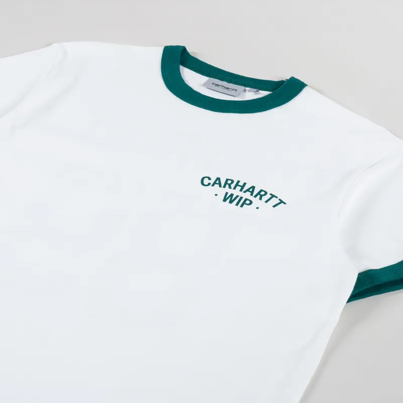 Carhartt WIP 89 Ringer T Shirt White Rainforest-3