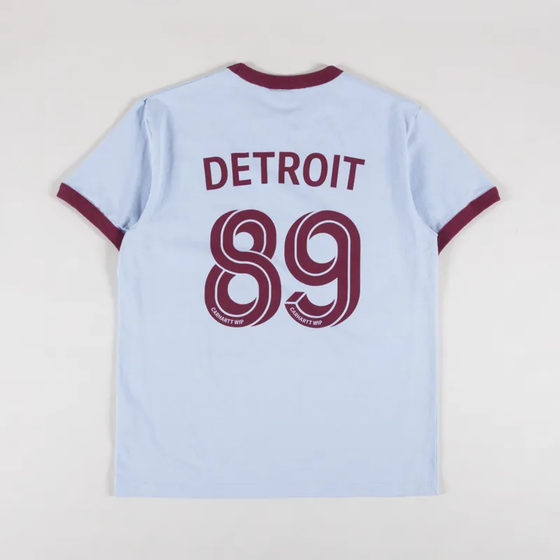 Carhartt WIP 89 Ringer T Shirt Air Sky Mulberry