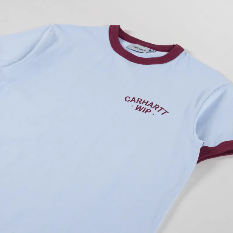 Carhartt WIP 89 Ringer T Shirt Air Sky Mulberry-3
