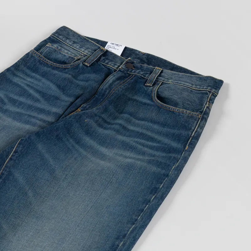 Carhartt WIP Landon Pant Blue Worn Used Wash Smith Denim-4