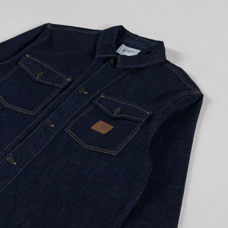 Carhartt WIP Lincoln Shirt Jac Blue Rinsed-2