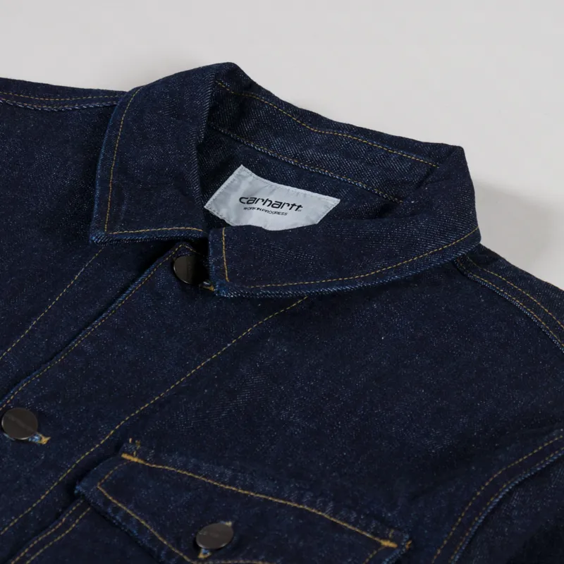 Carhartt WIP Lincoln Shirt Jac Blue Rinsed-4