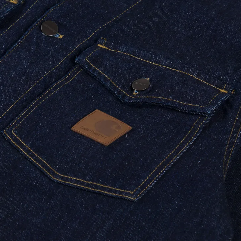Carhartt WIP Lincoln Shirt Jac Blue Rinsed-6