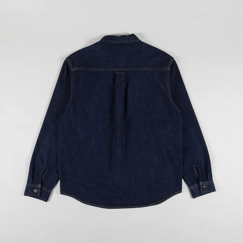 Carhartt WIP Lincoln Shirt Jac Blue Rinsed-1