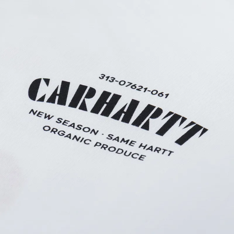 Carhartt WIP Mens Graphic Catalogue C Logo T Shirt Tee White