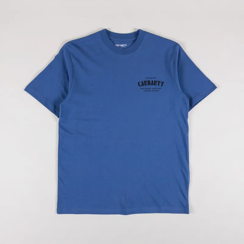 Carhartt WIP Catalogue C Logo T Shirt Blue Iris-1