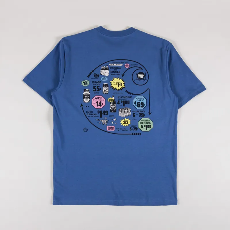 Carhartt WIP Catalogue C Logo T Shirt Blue Iris