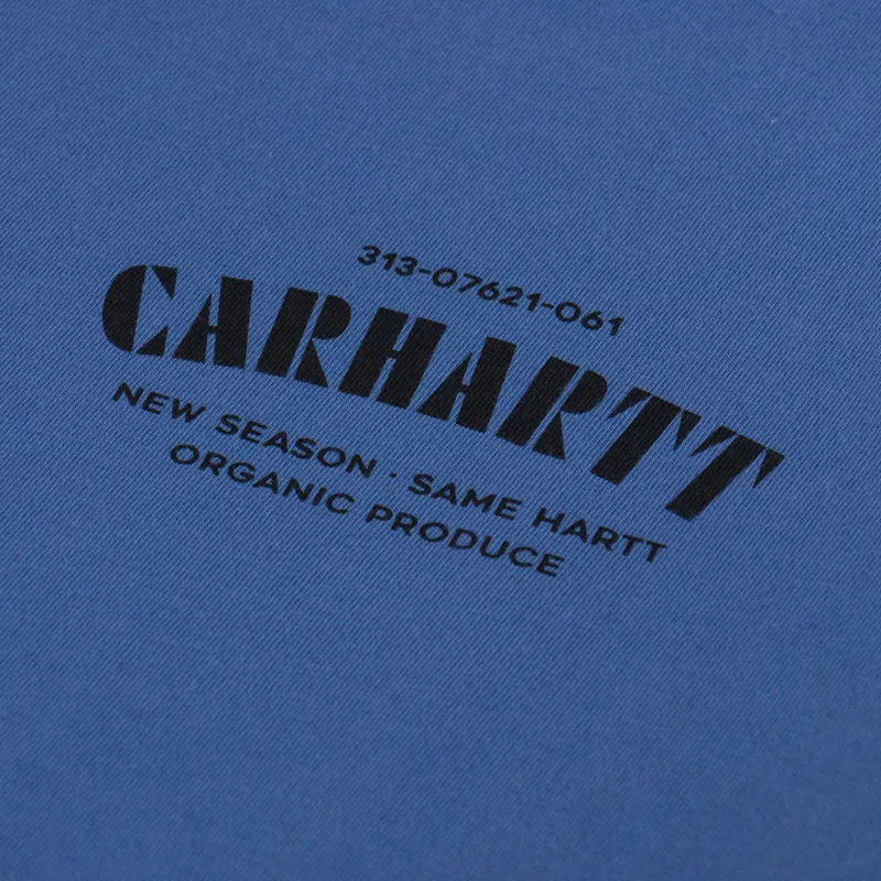 Carhartt WIP Catalogue C Logo T Shirt Blue Iris-5