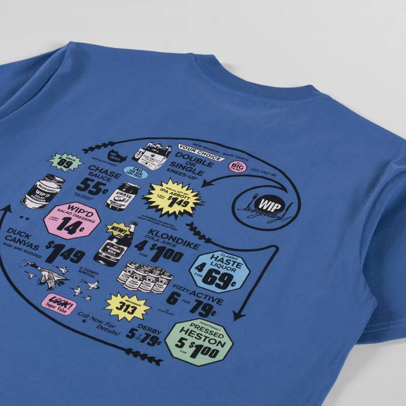 Carhartt WIP Catalogue C Logo T Shirt Blue Iris-2