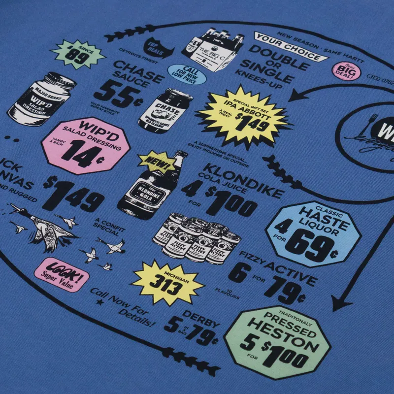 Carhartt WIP Catalogue C Logo T Shirt Blue Iris-4