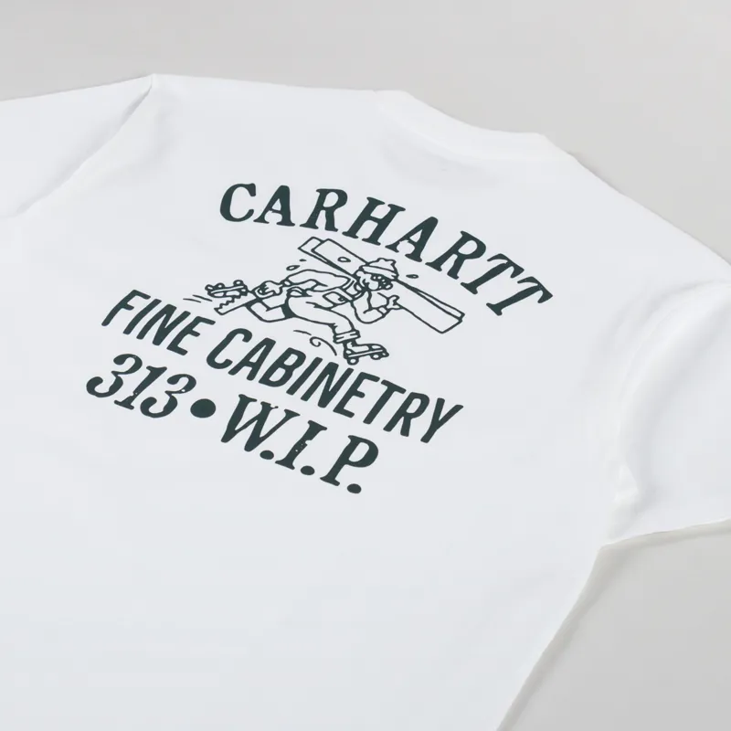 Carhartt WIP Cabinetry T Shirt White Black-2