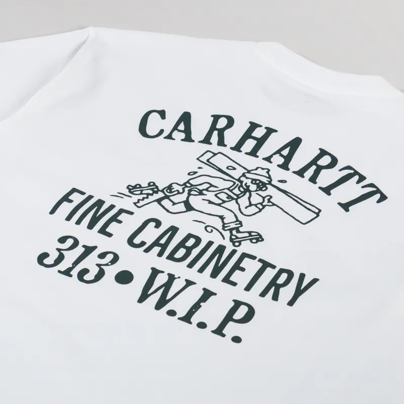 Carhartt WIP Cabinetry T Shirt White Black-4