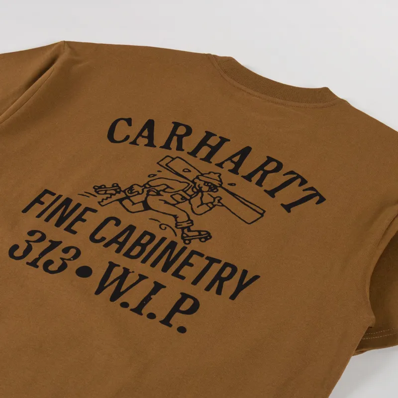 Carhartt WIP Cabinetry T Shirt Hamilton Brown Black-2