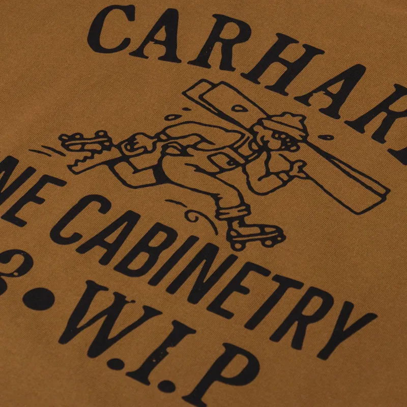 Carhartt WIP Cabinetry T Shirt Hamilton Brown Black-4