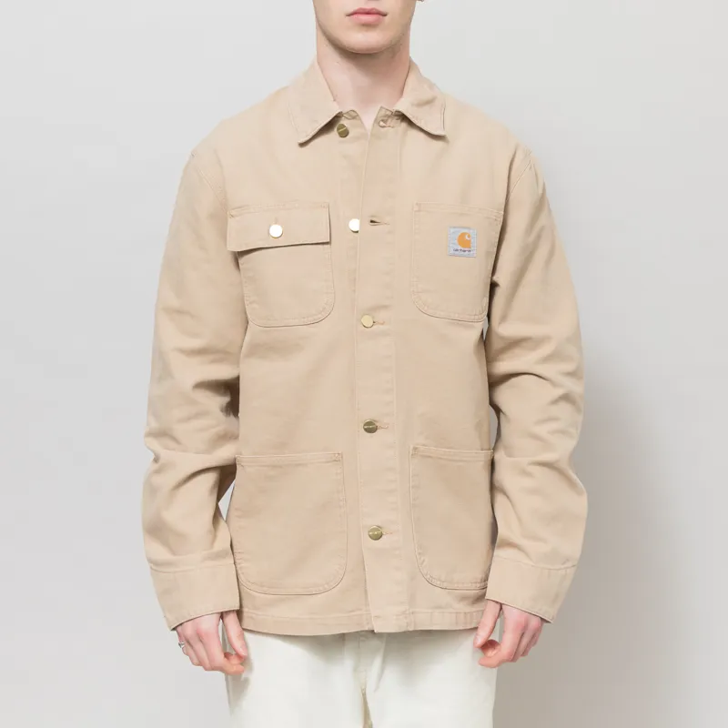 Carhartt WIP Michigan Summer Coat Dusty H Brown Stone Canvas