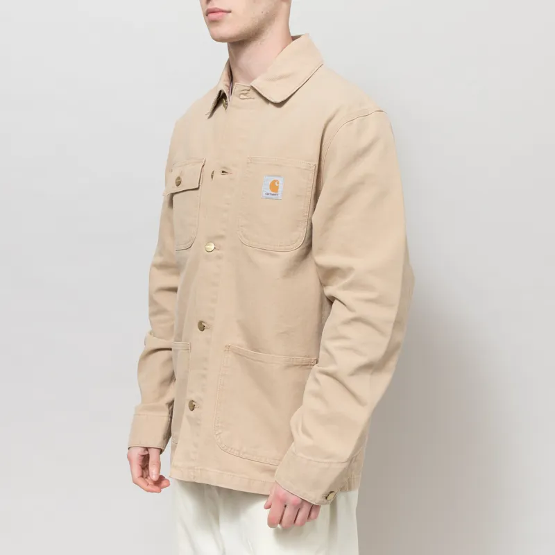 Carhartt WIP Michigan Summer Coat Dusty H Brown Stone Canvas-1