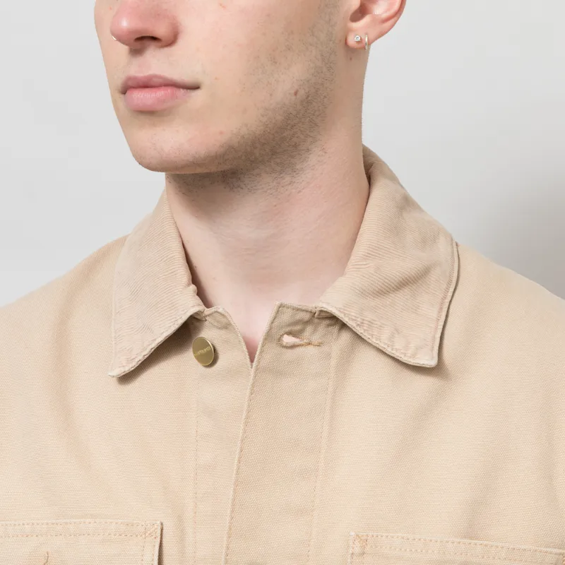 Carhartt WIP Michigan Summer Coat Dusty H Brown Stone Canvas-3