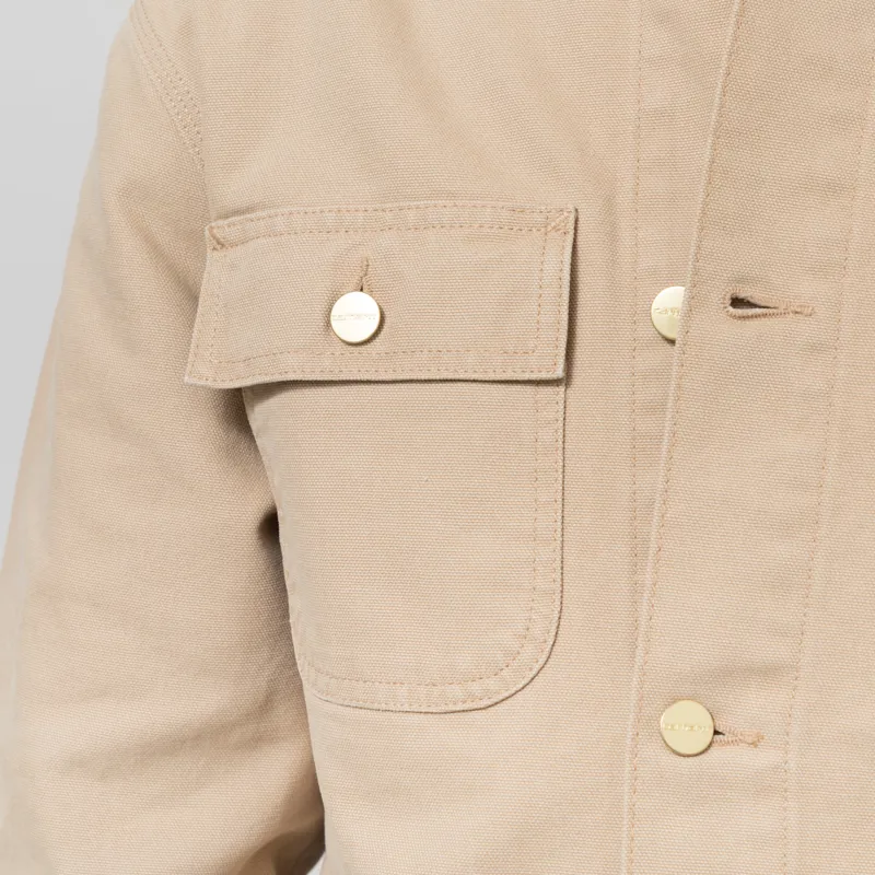 Carhartt WIP Michigan Summer Coat Dusty H Brown Stone Canvas-5