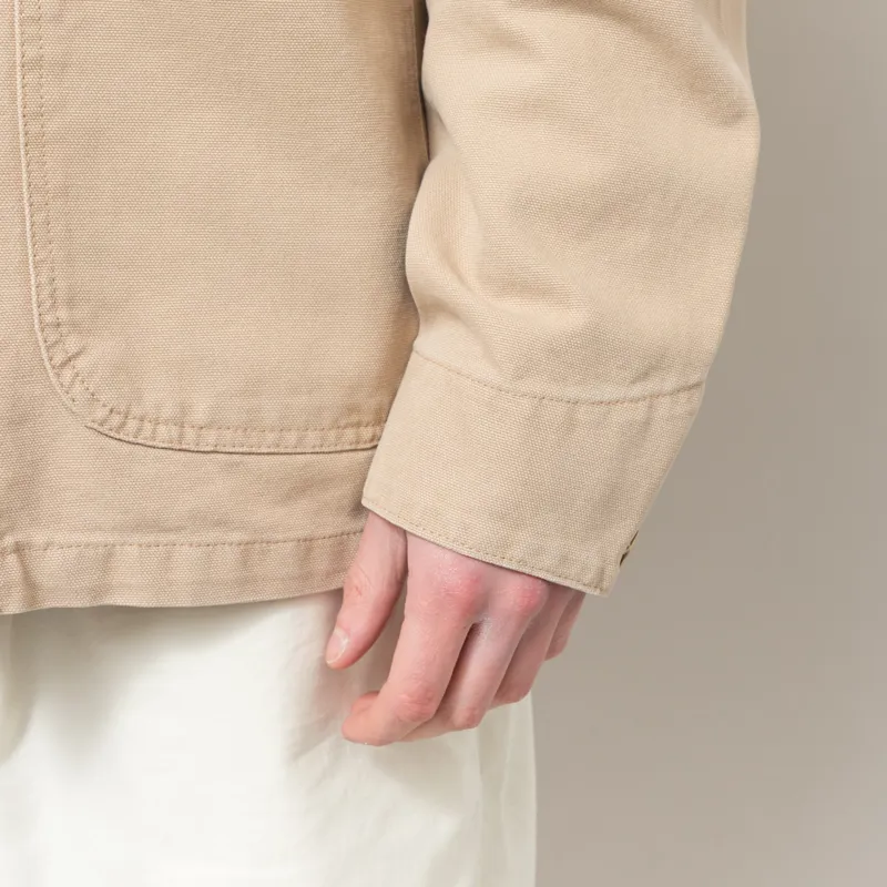 Carhartt WIP Michigan Summer Coat Dusty H Brown Stone Canvas-8