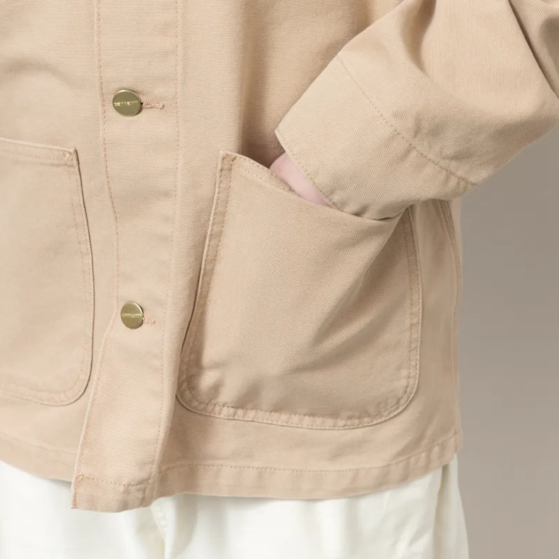 Carhartt WIP Michigan Summer Coat Dusty H Brown Stone Canvas-7