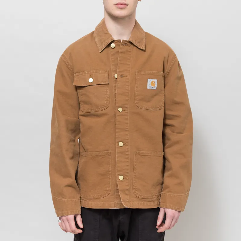 Carhartt WIP Michigan Summer Coat Hamilton Brown Stone Canvas