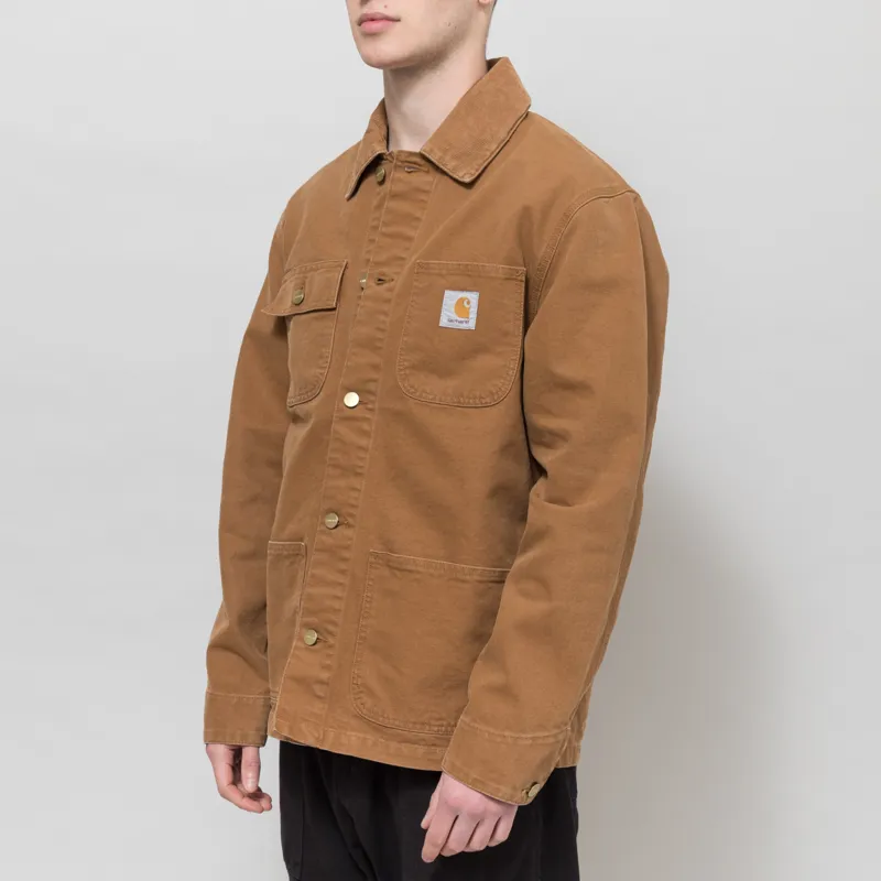 Carhartt WIP Michigan Summer Coat Hamilton Brown Stone Canvas-1