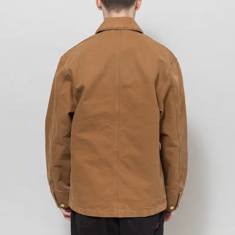 Carhartt WIP Michigan Summer Coat Hamilton Brown Stone Canvas-2
