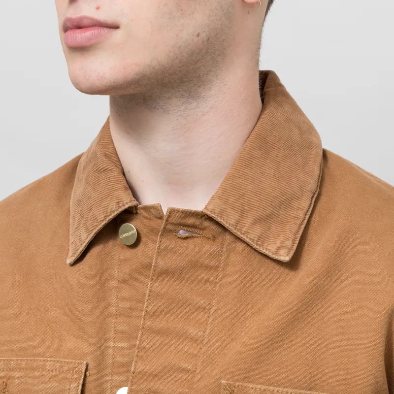 Carhartt WIP Michigan Summer Coat Hamilton Brown Stone Canvas-3