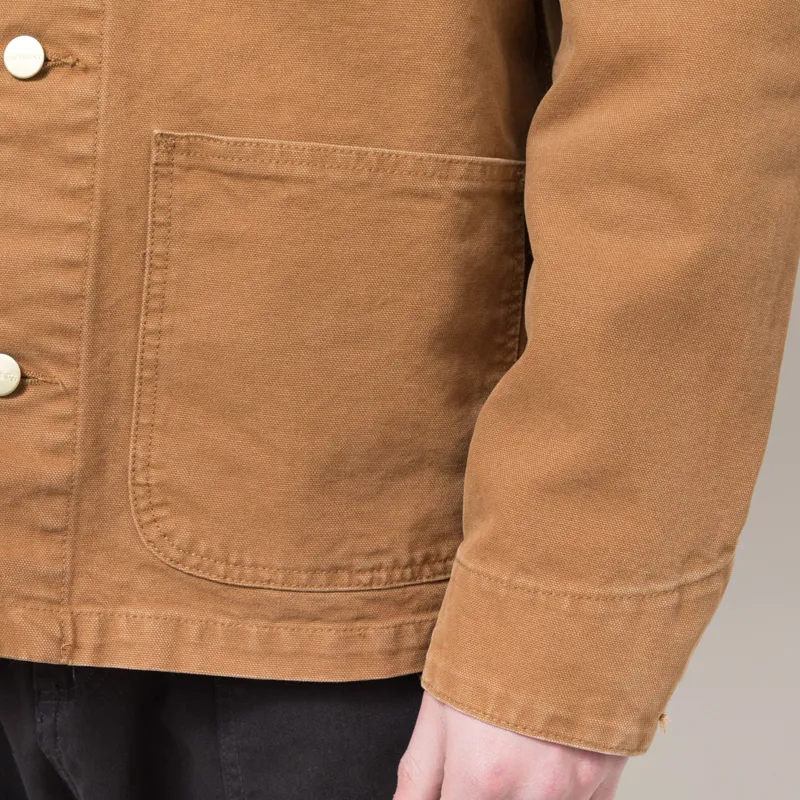 Carhartt WIP Michigan Summer Coat Hamilton Brown Stone Canvas-8