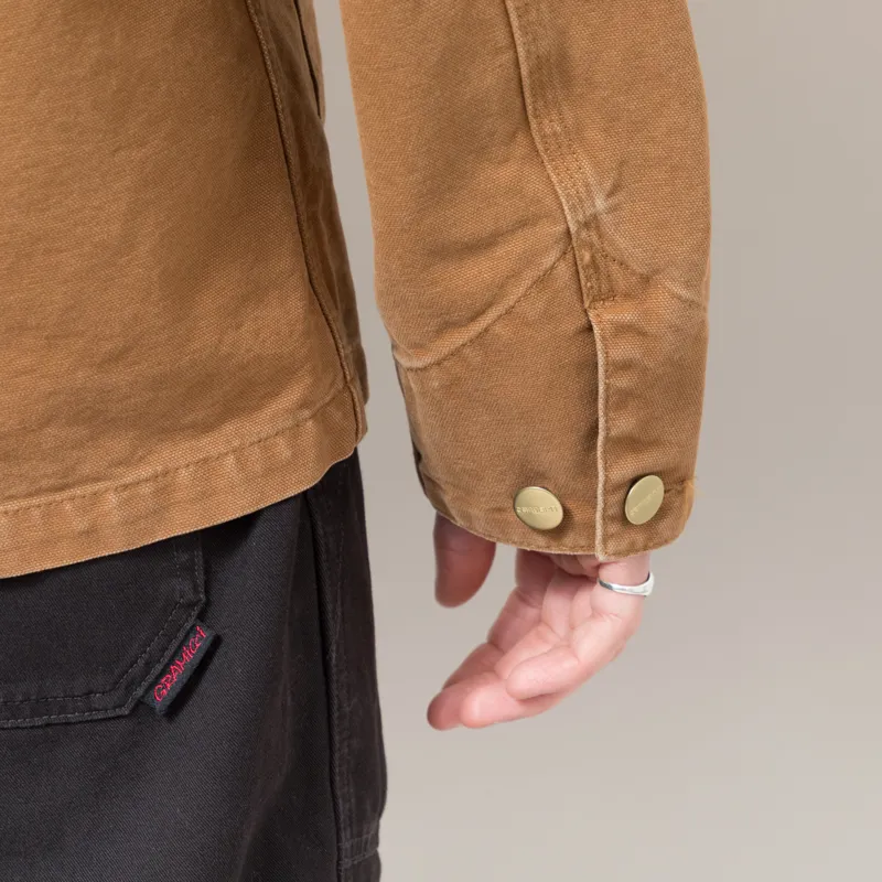 Carhartt WIP Michigan Summer Coat Hamilton Brown Stone Canvas-9